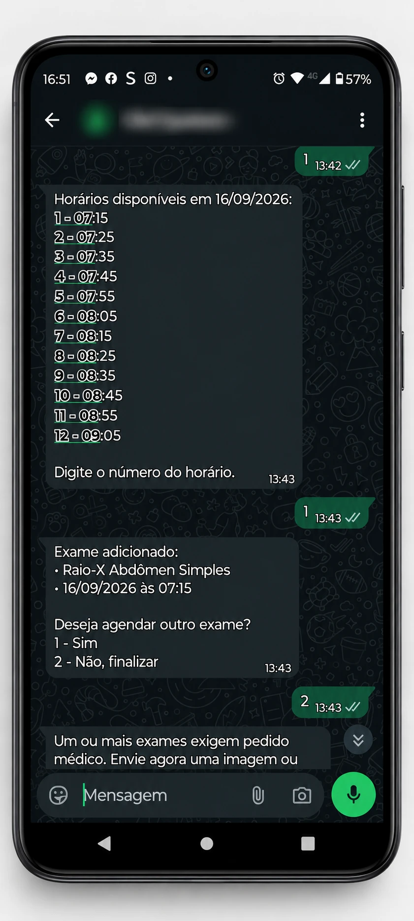 Etapas do atendimento pelo WhatsApp